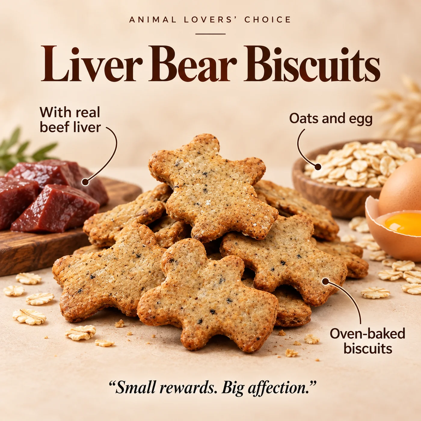 Liver Bear Biscuits 250g